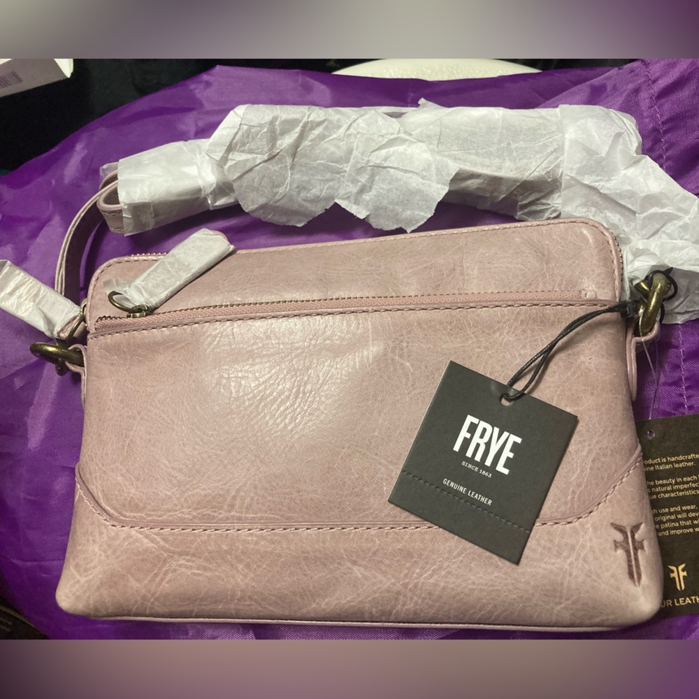 Nwt. Frye Olivia crossbody wallet orchid - Picture 8 of 9